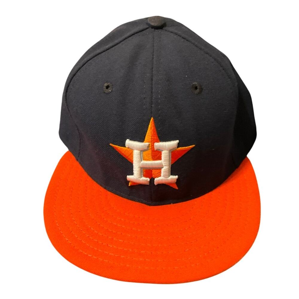 New Era 59Fifty MLB Houston Astros Logo On-Field Fitted Cap Size 7 3/8